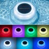 Solar Floating Pool Lights, Dynamic RGB Lighting Effects, IP68 Waterproof That Float, Upper and Lower Pool Garden Lights Decor for Outdoor Above Ground 2 Pack