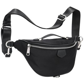 INICAT Fanny Packs for Women,Fashion Waist Packs Crossbody Bum Bag with Adjustable Strap for Travel Sport(small Upgraded-Black)