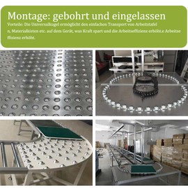 Pack of 8 Ball Castors Furniture Castors Nylon Ball Roller Bearing Universal Wheels Bearing Ball Bearing for Furniture Luggage Sliding Sledge Conveyor Roller (20 mm Height)