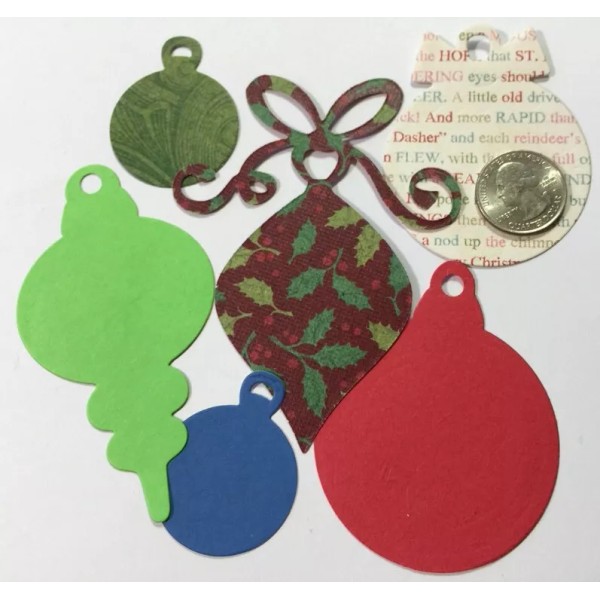 Craft-N-Shed,Handmade CHRISTMAS ORNAMENT Die-Cuts(6pc)D
