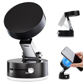 enterlent enterlent Mobile Phone Vacuum Suction Cup Holder Foldable,Multifunctional Vacuum Suction Phone Holder,Vacuum Suction Car Phone Mount for iphone16/15/14/13/12,Car/Mirror/Gym (Black)