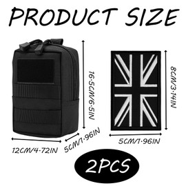 1 PCS Tactical Pouch with Belt Loop for Military and Outdoor Use, Compact Utility Organizer for Phone and Essentials, 16.5 * 12 * 5.5 cm