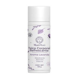 Talco Corporal Refrescante Lavanda MatiMati-Desodorante 100 g                                                                                         
