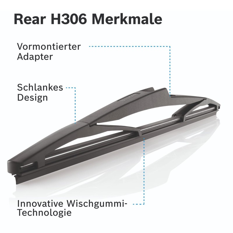 BOSCH H306 Rear Wiper Blade; 12" - Single