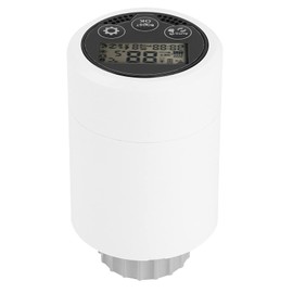 Digital Radiator Valve, HY366 Multifunctional Intelligent Mobile APP Remote Control LCD Screen Thermostat Valve for ZIGBEE Temperature Adjustment, Supports Voice Control