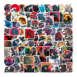 Godzilla Mounstruo 50 Calcomanias Stickers Pvc Contra Agua