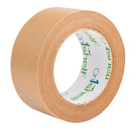On1shelf® Eco-Friendly Biodegradable Kraft Carton Sealing Tape - 50m Long |100% Recyclable & Sustainable Packing Solution (1, 48mm)