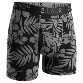 2UNDR Men's Swing Shift Boxer Brief- Groove Sock Pack (Oahu, Large)