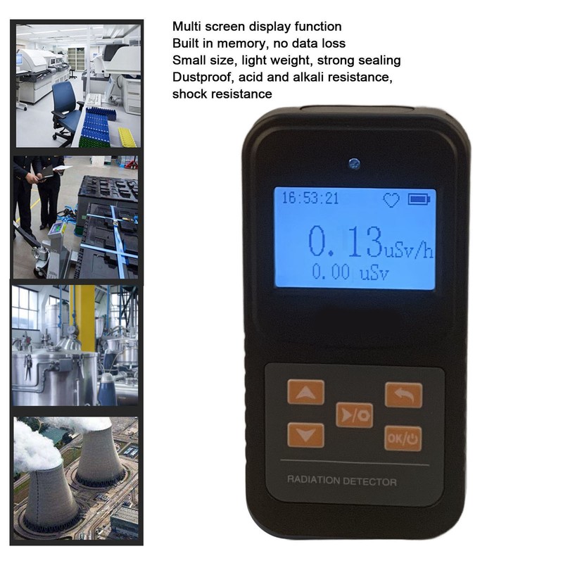 Nuclear Radiation Detector High Sensitivity 2 Power Supply Modes Double