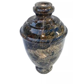 Unbranded NEW OLD STOCK 3" DIA" x 5"H DARK GREEN URN Onyx Marble Lamp BREAK COLUMN PART