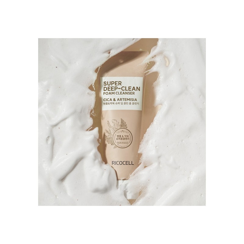 Ricocell Centella Asiatica + Mugwort Super Deep Cleansing Foam 220ml