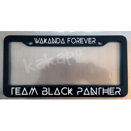 Unbranded Wakanda Forever Team Black Panther Black License Plate Frame