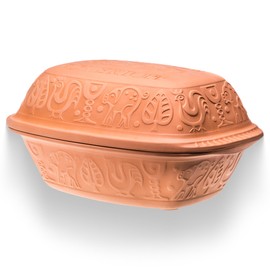 Romertopf Clay Roaster | Non-Stick Dutch Oven | Healthy Pot Cooking | Clay Baker | Versatile Cooking Vessel - 4.2 Quart (4 Liters) For Up To 6 People