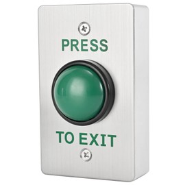 Push to Exit Button for Door Access Control Big Press Button IP68 Waterproof 304 Stainless Steel Shell with Back Mounted Box NO/COM Output