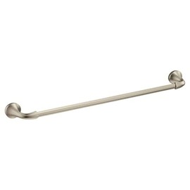 Moen YB2824BN Eva Collection Transitional 24-Inch Bathroom Single Towel Bar, Brushed Nickel- Pack (2)