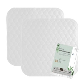 RIQINXIN Waterproof Quilted Chair Pads Washable Ultra Absorbent Heavy Duty Seat Pads for Adults Kids Armchair Wheelchair 21x22In 2Pcs