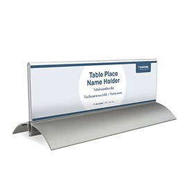 OPUS 2-Table Place Name Holder, 61 x 210mm, Crystal Clear Acrylic, 350087.