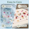 QIANSSE Floral Table Runner Spring Pink Table Decor