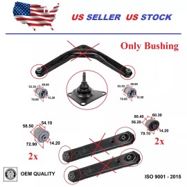 2MPLASTIC Rear Control Arm Bushing W/ Ball Joint Kit For Jeep Grand Cherokee 1999-2004