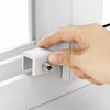 Window Screen Security Lock & Stopper - Dual Lock, Fall Prevention, Anti-Theft Sash Fixer Security Window Screen Lock (Single Hole Slim Type) 9ea