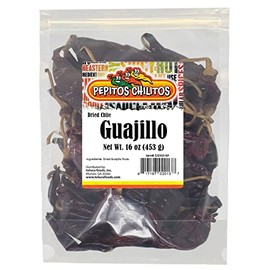 PEPITOS CHILITOS Chile Guajillo 16 oz. Resealable Bag - Natural and Premium - Great For Mexican Recipes Like Salsa, Tamales, and Stews.