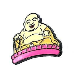 Happy Sitting Buddha Buddhist Metal Enamel Pin Badge