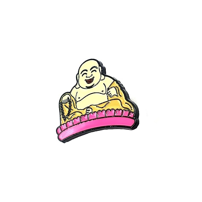 Happy Sitting Buddha Buddhist Metal Enamel Pin Badge