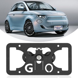 BIINFLY No Drill Front License Compatible with Fiat 2013-2019 Fiat 500 Fiat 500e or Abarth Car Plate Frame Car Plate Holder Front License Plate Mount Plate License Plate Bracket