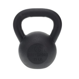 Body Sport Cast Iron Kettlebell, 35 lb. – At-Home Gym Equipment – Kettlebell Free Weights – Strength & Core Training Equipment – Cast Iron Resistance Workout Gear
