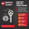 Kwikset 817 Deadbolt Lock, Polished Brass Round Exterior Keyed Front