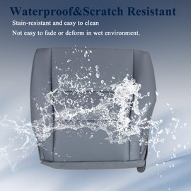 NLQR Dark Gray Driver and Passenger Side Bottom Microfiber Leather Seat Covers Replacement Compatible with Honda CRV 2007 2008 2009 2010 2011