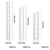 3 Pack Plastic Rulers 15cm 20cm 30cm Rulers Clear Flexible