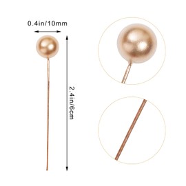 Lystaii 200pcs Artificial Holly Berries Mini 10 mm Christmas Fake Berries with Wire Stems Artificial Berry Fake Berry Stems Picks for Christmas Tree Decorations Wreath Craft Wedding Party Decor (Gold)