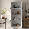 DIYART White Kitchen Pantry Cabinet, 71" Tall Kitchen Pantry Storage