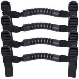 4 x Roll Bar Grab Handles Grip Handle for Jeep Wrangler YJ TJ JK JKU JL JLU Sports Sahara Freedom Rubicon X & Unlimited 1955-2024 2025 (Black)