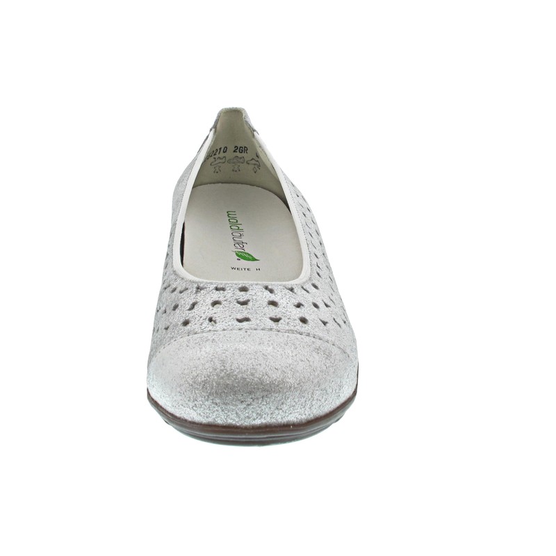 Waldläufer Hesima Ballerina Silver, Glitter silver., 40 UK wide