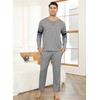 Sopesil Mens Pyjamas Sets Long Sleeve Pjs for Men Cotton
