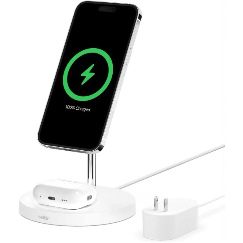 Belkin Boos Charge Pro 2-in-1 Wireless Charger Stand With MagSafe