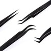 Eyelash Tweezers for Lash Extensions, Professional Lash Tweezers Kit