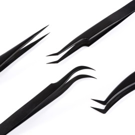 Eyelash Tweezers for Lash Extensions, Professional Lash Tweezers Kit