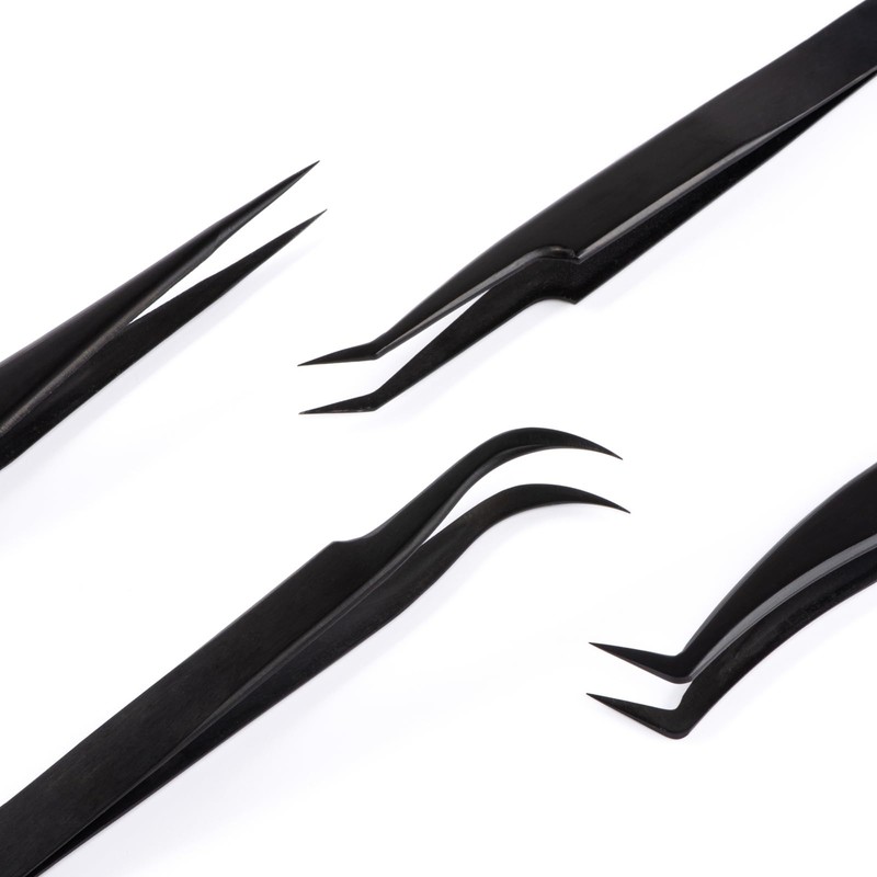Eyelash Tweezers for Lash Extensions, Professional Lash Tweezers Kit