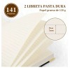 2pcs Libreta Pasta Dura, Cuaderno Profesional Libreta Negro