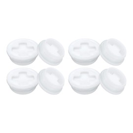 sourcing map 8Pcs Bung Cap, 2'' Plastic Bung Hole Cap, Fine Thread Drum Bung Hole Cap for 55 Gallon Plastic Drums, Fuel Tank, Household Bucket Caps and Oil Tank