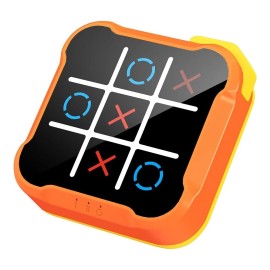 Unbranded Lightweight Adaptable Economical Stylish Tic-Tac-Toe Game Machine Electronic Toy - Orange