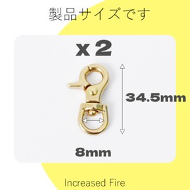 Brass Key Chain, Set of 2, Swivel Lever, Strap, Hook, Nascan Rotation, Hardware, Accessory Parts, Handmade, DIY Craft