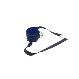 QUINTRA Foot Straps for Devices on the Cable Pull, Padded Gymnastics Cuffs for Kickbacks, Butt Training, Leg Extenders and Hip Abductors for Men and Women, Fitness, Steel (Blue, One Size)