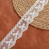 Shimmeroo 5 Yards White Lace Trim, 1.7In Wide Vintage Lace