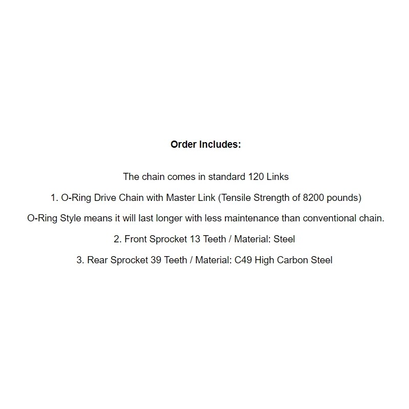 Honda Blue O-Ring Drive Chain & Sprocket Kit for Honda