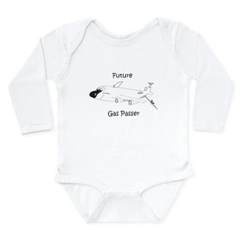 CafePress Future Gas Passer LS Infant Bodysuit Unisex Long Sleeve Baby Bodysuit Infant Romper Cloud White
