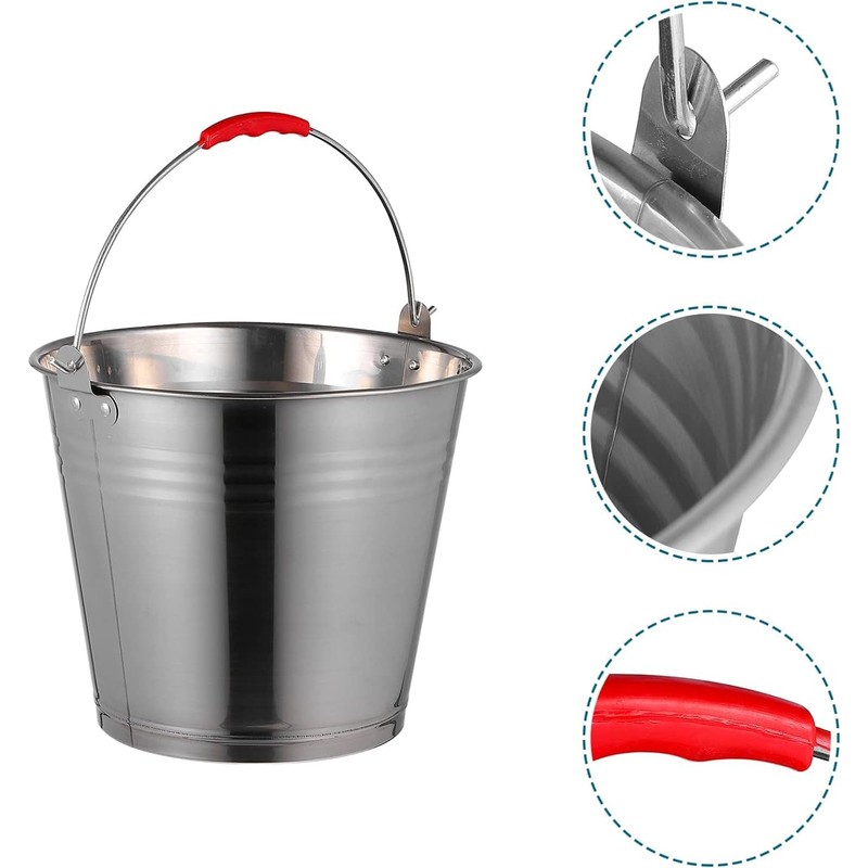 Mayuela – Metal Bucket – Tin Bucket – Stainless Steel